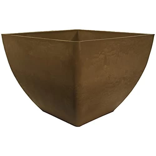 RTS Home Accents 20" Square Garden Planter for Indoor or Outdoor Gardening, Oak - Durable, Weather-Resistant Planter for Contemporary Spaces thumbnail 1