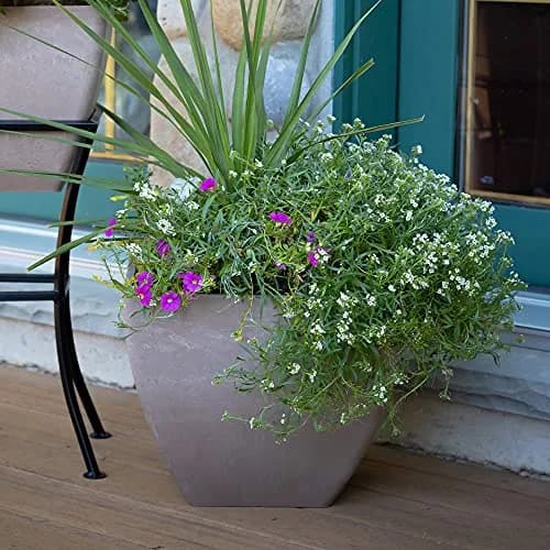 RTS Home Accents 20" Square Garden Planter for Indoor or Outdoor Gardening, Oak - Durable, Weather-Resistant Planter for Contemporary Spaces thumbnail 5