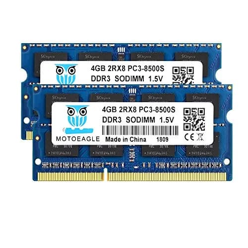 motoeagle DDR3 1066MHz SODIMM 8GB Kit (2x4GB) 204-Pin Non-ECC Laptop Memory RAM Modules thumbnail 1