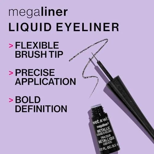 wet n wild MegaLiner Liquid Eyeliner - Metallic Brown: Rich Pigment & Fluid Formula thumbnail 2