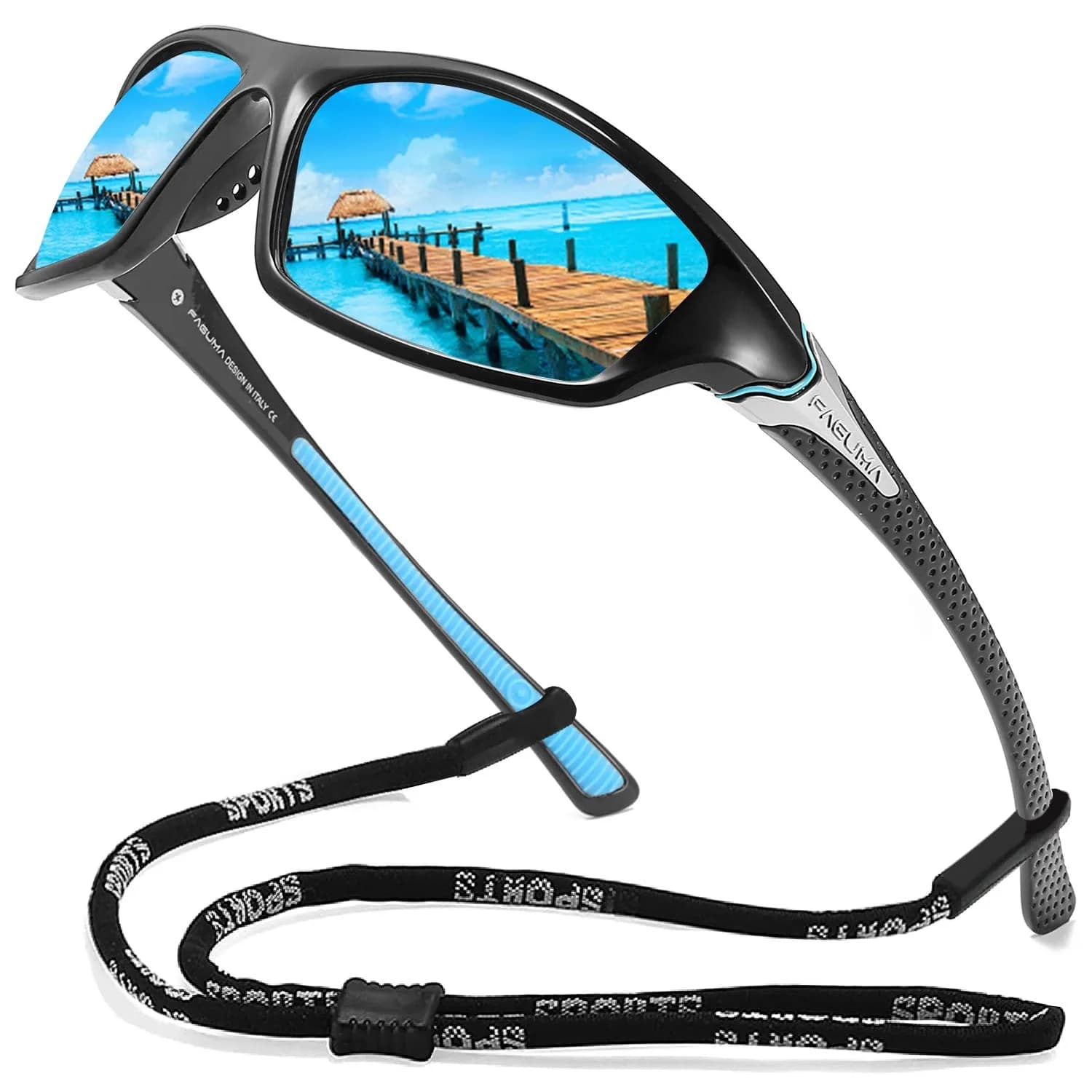 FAGUMA Sports Polarized Sunglasses For Men UV400 Protection | 62mm (2.44in) Lens Width - main product image