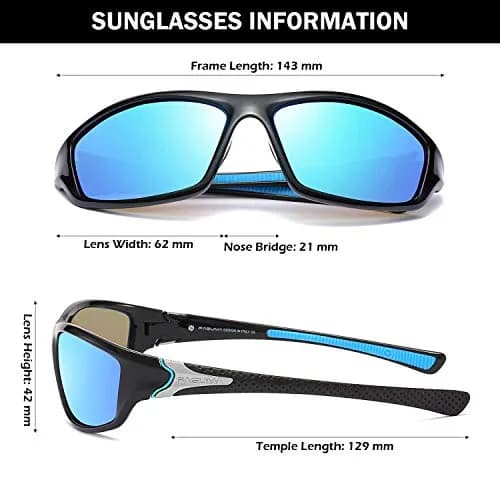 FAGUMA Sports Polarized Sunglasses For Men UV400 Protection | 62mm (2.44in) Lens Width thumbnail 4