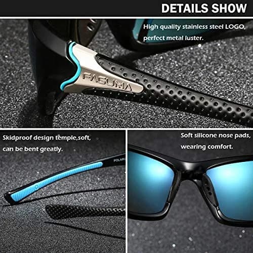 FAGUMA Sports Polarized Sunglasses For Men UV400 Protection | 62mm (2.44in) Lens Width thumbnail 5