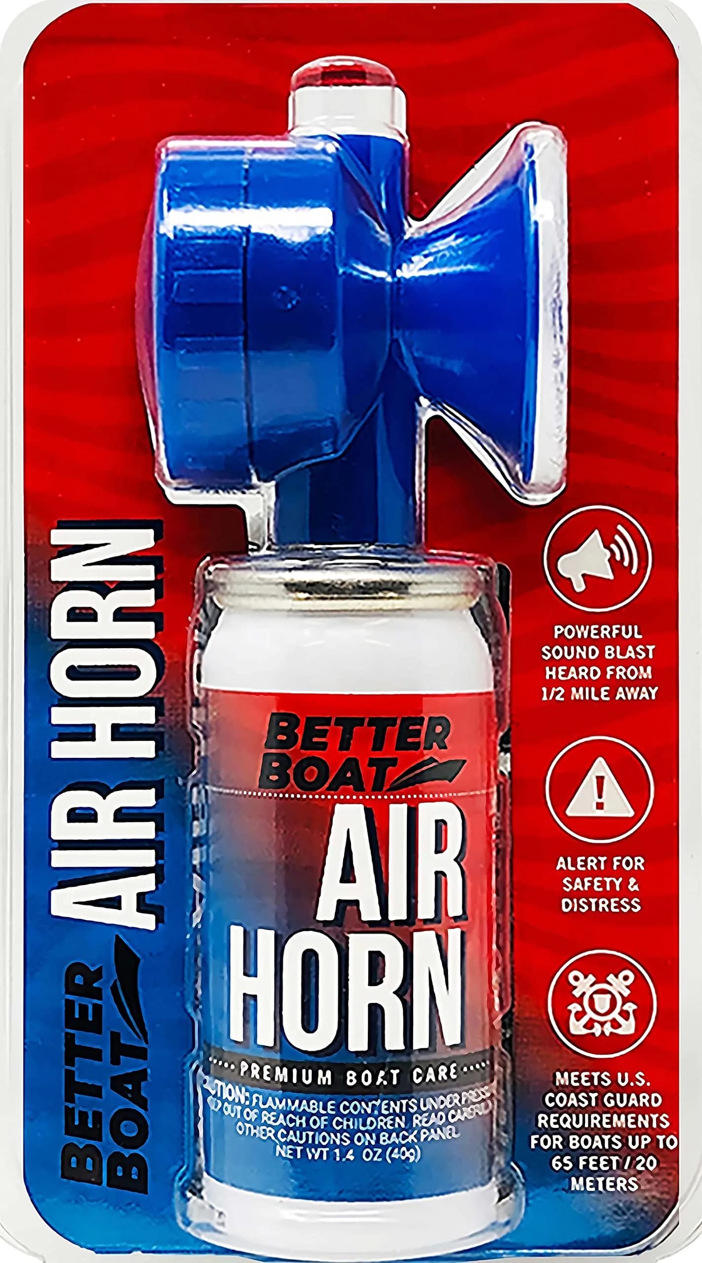 Better Boat Air Horn 115 dB 3.5 oz | Loud Emergency Signal for Boats Up to 65 Feet - main product image