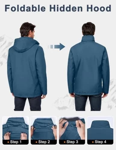 Little Donkey Andy Men's Waterproof Rain Jacket XL | Breathable, Windproof & Lightweight thumbnail 4