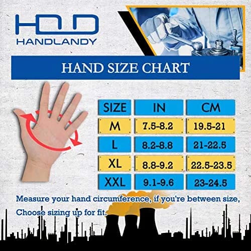 HANDLANDY Leather Gardening Gloves, Leather Work Gloves, Green, Large | Durable Cowhide & Breathable Spandex thumbnail 7