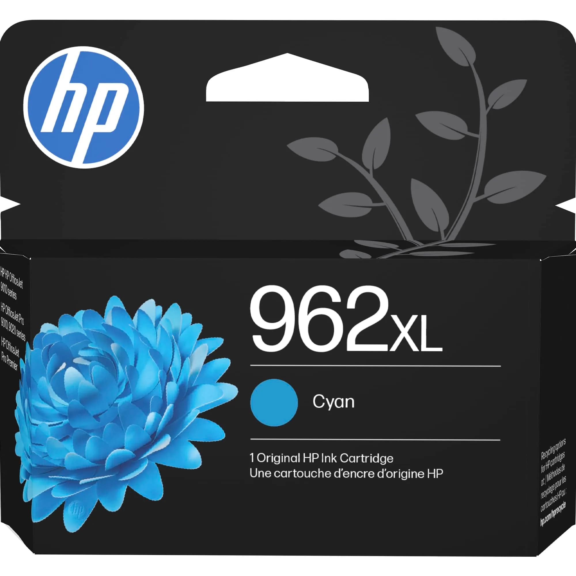 HP 962XL Cyan High-Yield Ink Cartridge | 1600 Pages | Fade-Resistant Prints - main product image