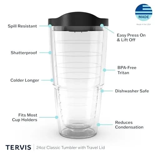 Tervis Made in USA Double Walled Dainty Floral Mother's Day Insulated Tumbler Cup Keeps Drinks Cold & Hot, 24oz, Mom thumbnail 3