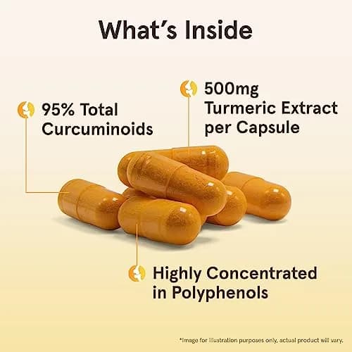 Jarrow Formulas Curcumin 95 500 mg Veggie Capsules | Turmeric Extract for Antioxidant & Joint Support (120 Count) thumbnail 3
