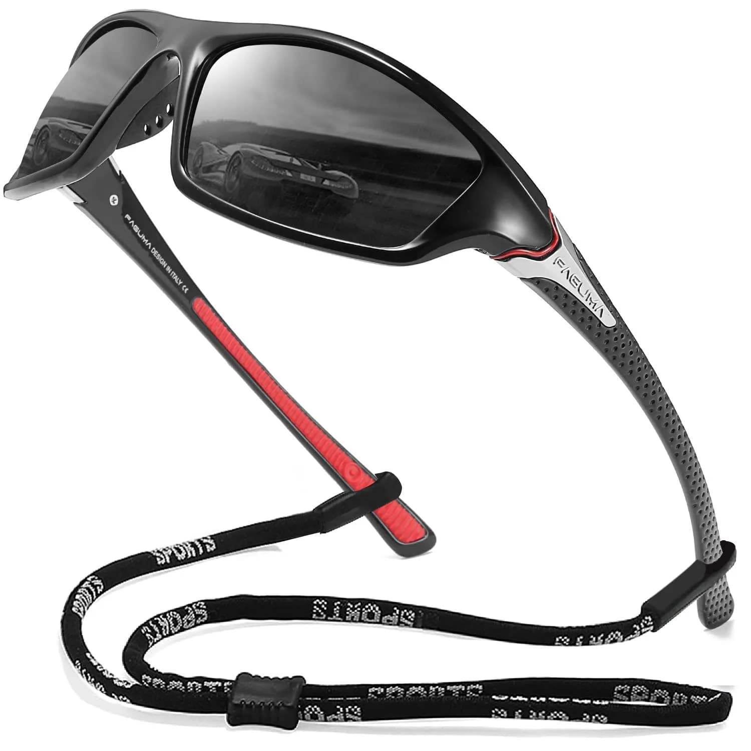 FAGUMA Sports Polarized Sunglasses For Men UV400 Protection | 62mm (2.44 in) Lens Width - main product image