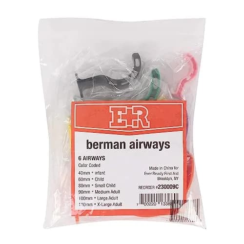 Ever Ready First Aid Berman Oral Airway Emergency Kit 6 Color Coded Polypropylene Pieces | FDA Approved First Aid Kit thumbnail 7