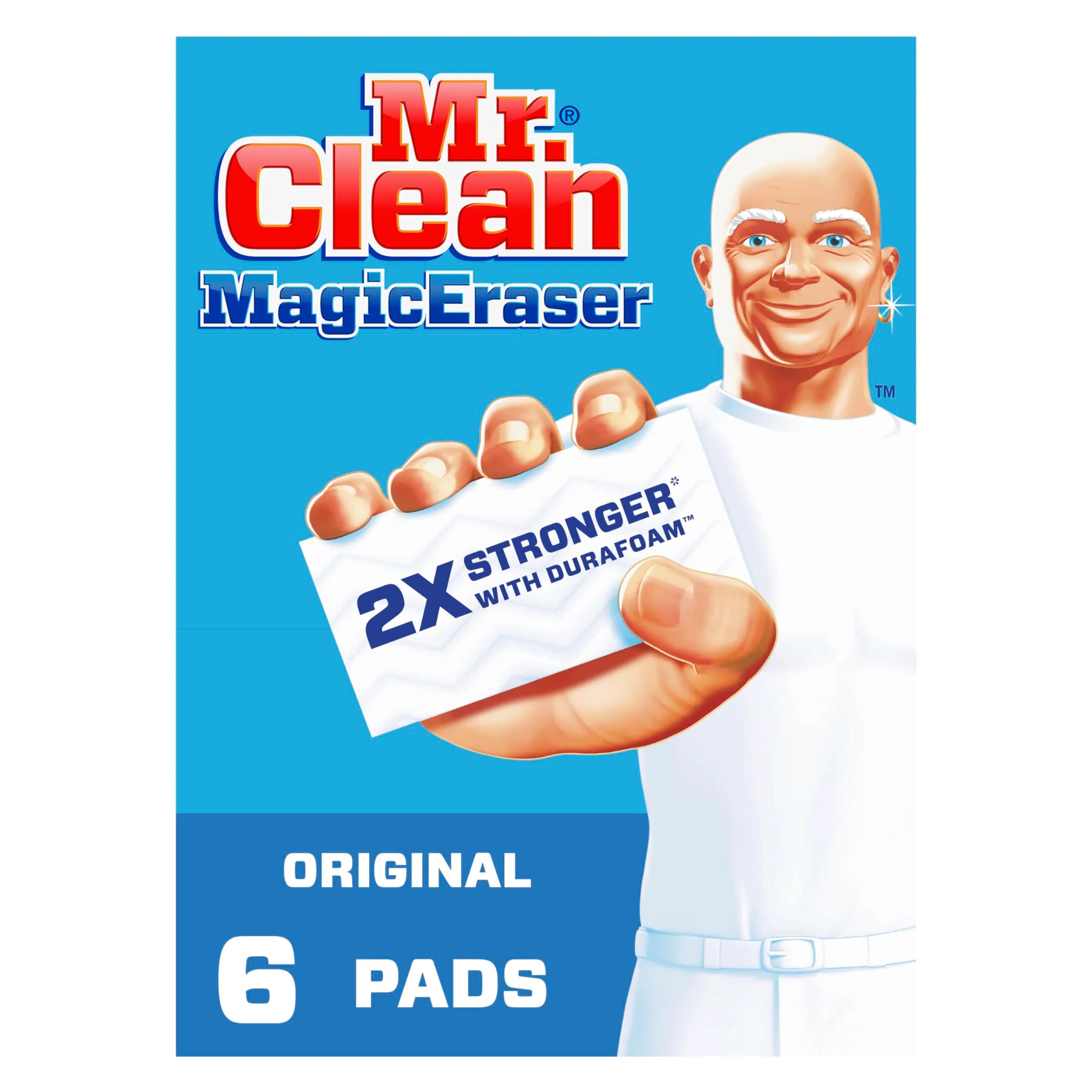 Mr. Clean Magic Eraser Original Cleaning Pads, 6 Count | Multi-Purpose Cleaner for Tough Grime - main product image