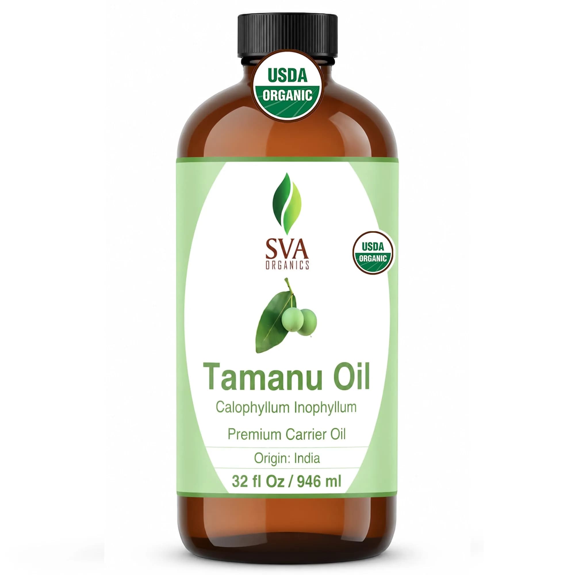 SVA ORGANICS Organic Tamanu Seed Carrier Oil 946ml (32 Fl Oz) | Cold-Pressed, Pure, Multi-Use - main product image