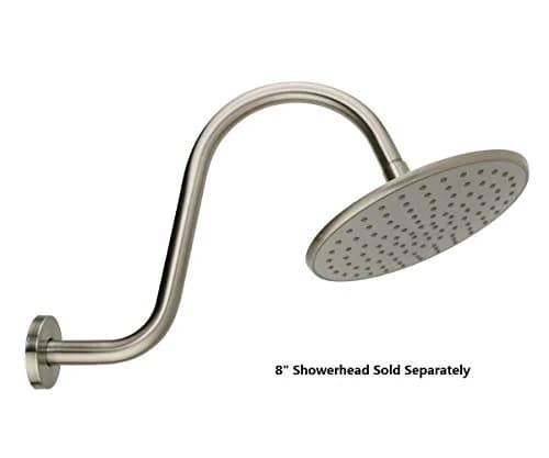 Purelux Goose Neck Shower Arm Water Outlet 12in Stainless Steel Brushed Nickel | Elegant & Reliable (120 chars) thumbnail 4
