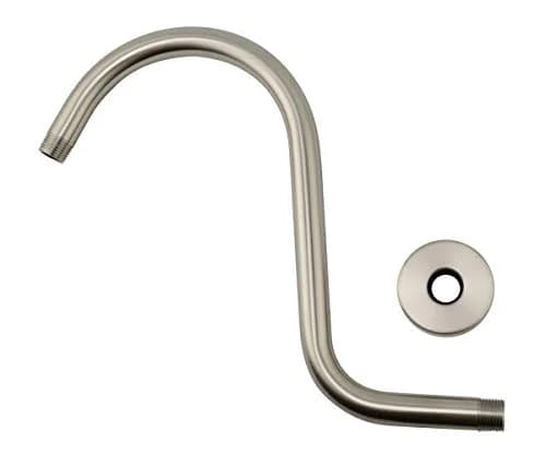 Purelux Goose Neck Shower Arm Water Outlet 12in Stainless Steel Brushed Nickel | Elegant & Reliable (120 chars) thumbnail 5