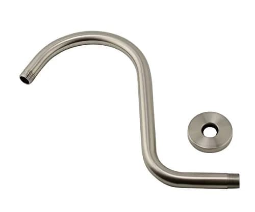 Purelux Goose Neck Shower Arm Water Outlet 12in Stainless Steel Brushed Nickel | Elegant & Reliable (120 chars) thumbnail 2