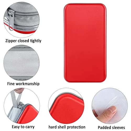 Siveit 80 Capacity CD/DVD Case Holder Wallet Red | Stores 80 Discs Securely thumbnail 2
