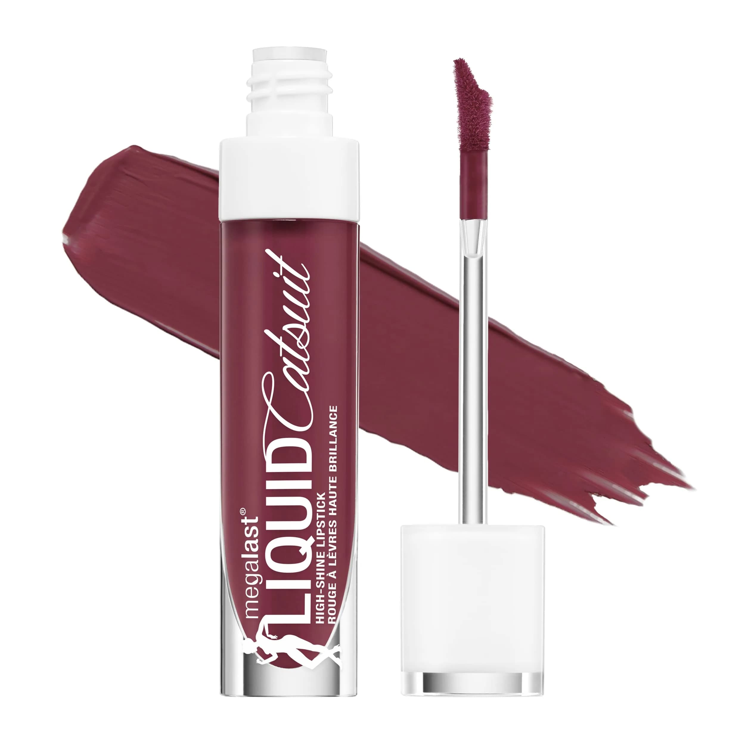 wet n wild Mega Last Catsuit High-Shine Liquid Lipstick Purple Wine Is The Answer 10ml (0.34 Fl Oz) | Long-Wearing Creamy Formula - main product image