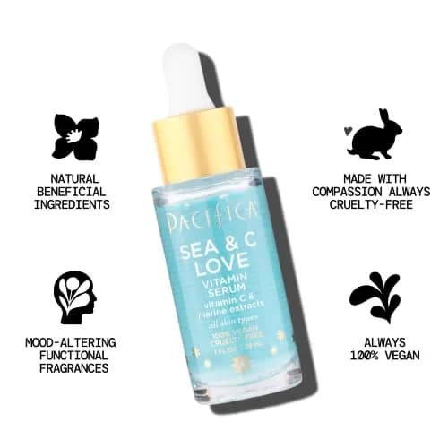 Pacifica Sea & C Love Vitamin C Serum for Face – Brightening & Anti-Aging Formula with Hyaluronic Acid, Green Tea & Algae – 1 Fl Oz thumbnail 4
