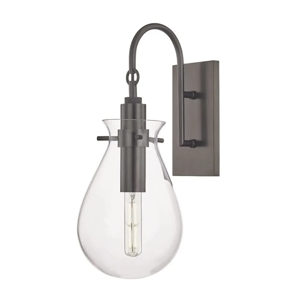 Hudson Valley Lighting Ivy 1-Light Wall Sconce | Aged Brass Finish | Damp-Rated for Bathroom Use — Brown