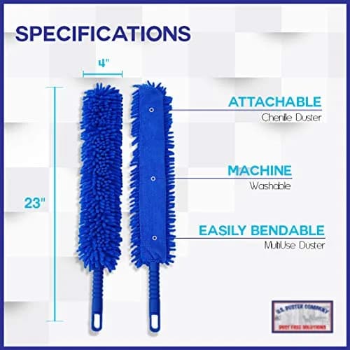 U.S. Duster Company Duster Extendable Reach 20 ft | Aluminum Telescoping Pole & Microfiber Head thumbnail 8
