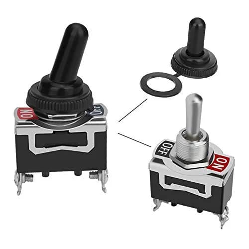 MUZHI SPST Toggle Switch 12V/120V/250V 20A 6-Pack | Waterproof Rocker Switch for Marine & Automotive thumbnail 6