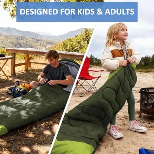 oaskys Camping Sleeping Bag 3 Seasons | Waterproof & Lightweight for Adults Kids thumbnail 6