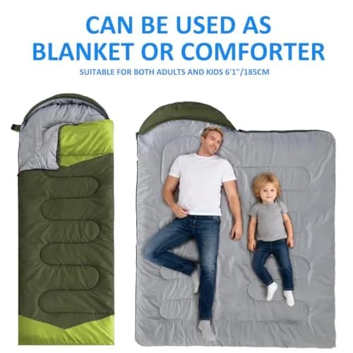 oaskys Camping Sleeping Bag 3 Seasons | Waterproof & Lightweight for Adults Kids thumbnail 3