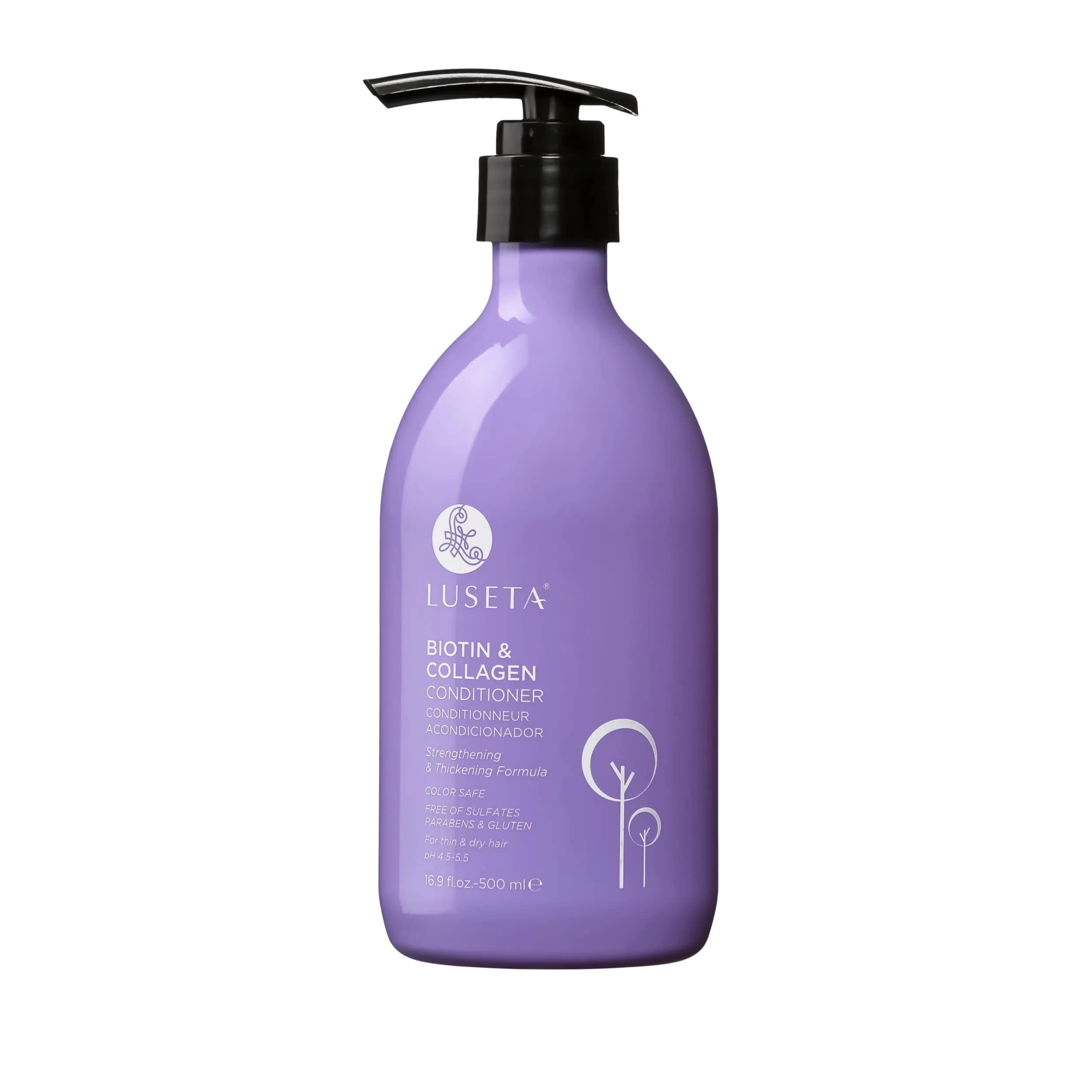 L LUSETA Biotin & Collagen Conditioner 16.9oz | Thickening for Hair Loss, All Hair Types, Sulfate & Paraben Free