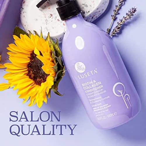 L LUSETA Biotin & Collagen Conditioner 16.9oz | Thickening for Hair Loss, All Hair Types, Sulfate & Paraben Free thumbnail 6