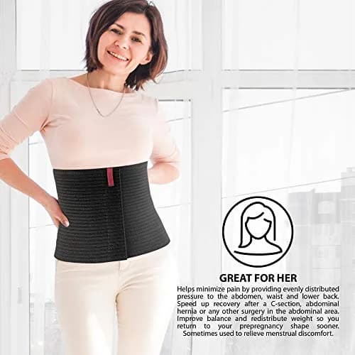 ORTONYX 10-inch Abdominal Binder Belly Compression Wrap 3XL (up to 52") | Post-Surgical, Postpartum Support thumbnail 6