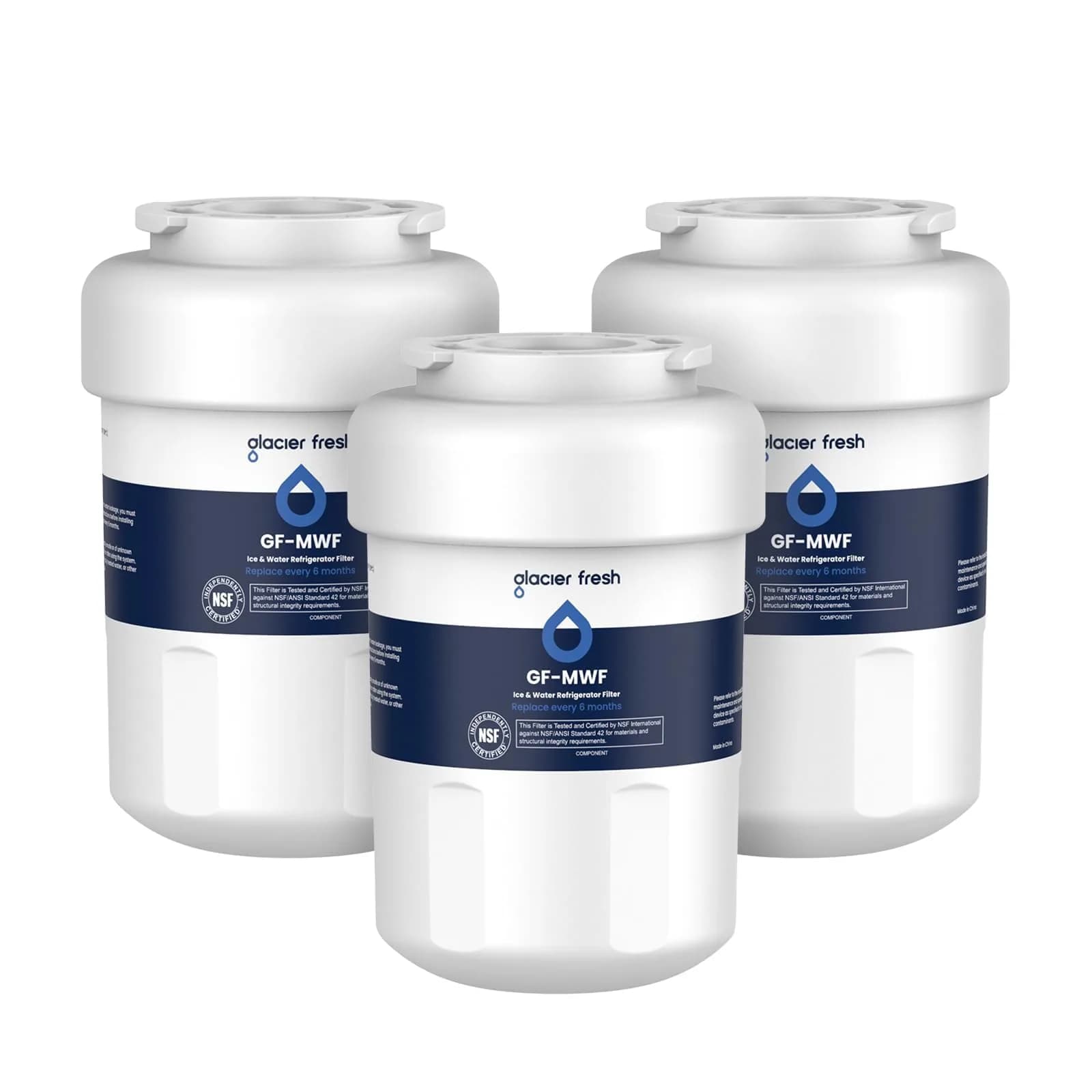 GLACIER FRESH MWF Refrigerator Water Filter 3-Pack | NSF Certified for Purer Water - main product image