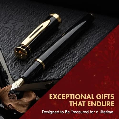 Wordsworth & Black Luxury Fountain Pen Set Medium Nib Pink | Smooth Ink Flow thumbnail 3