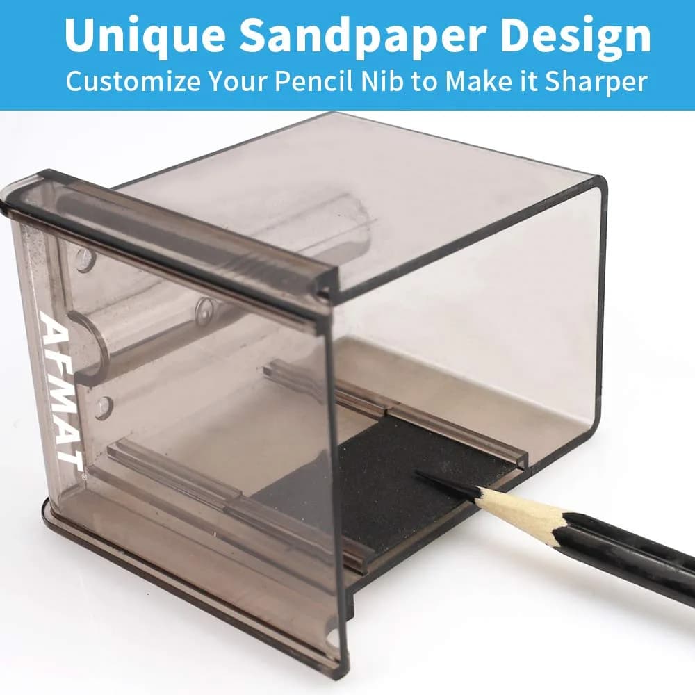 AFMAT Long Point Pencil Sharpener Manual for Artists | 8-20mm Long Nibs, Adjustable Sharpness, Self-Feed - view 5