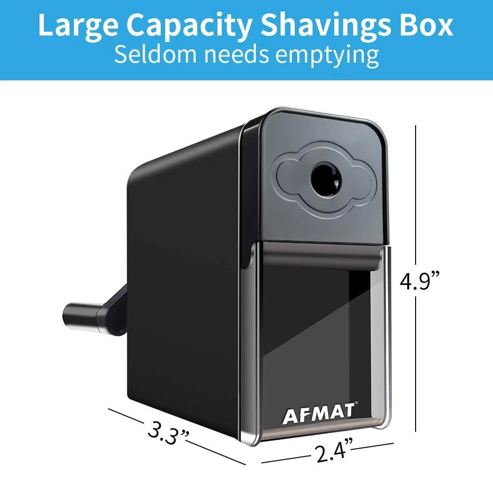 AFMAT Long Point Pencil Sharpener Manual for Artists | 8-20mm Long Nibs, Adjustable Sharpness, Self-Feed - view 7