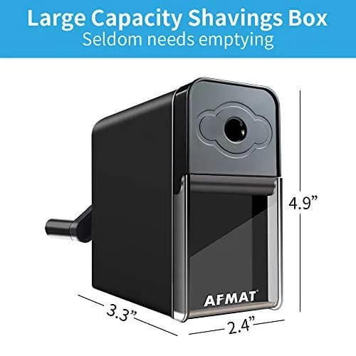AFMAT Long Point Pencil Sharpener Manual for Artists | 8-20mm Long Nibs, Adjustable Sharpness, Self-Feed thumbnail 7