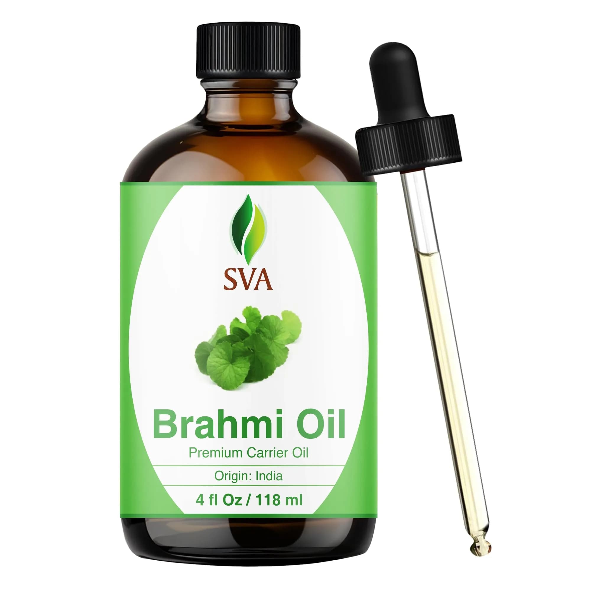 SVA ORGANICS Brahmi Carrier Oil, Pure & Natural, 4 Fl Oz (118 mL) - main product image
