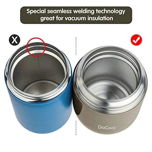 DaCool Food Thermo Insulated Food Jar 16oz | Leak-Proof Hot & Cold Food Container thumbnail 4