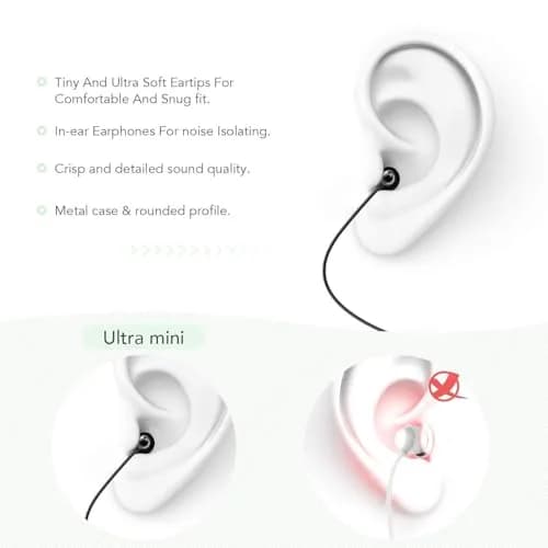 AGPTEK Sleep Earbuds In-Ear Earphones for Sleeping with 3 Sizes | Noise Isolating, Ultra-Light, Comfortable thumbnail 3