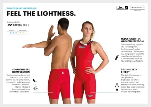 ARENA Powerskin Carbon Air2 Kneeskin Open Back Women's Racing Swimsuit 26 | Lightweight, FINA-Approved Support thumbnail 3
