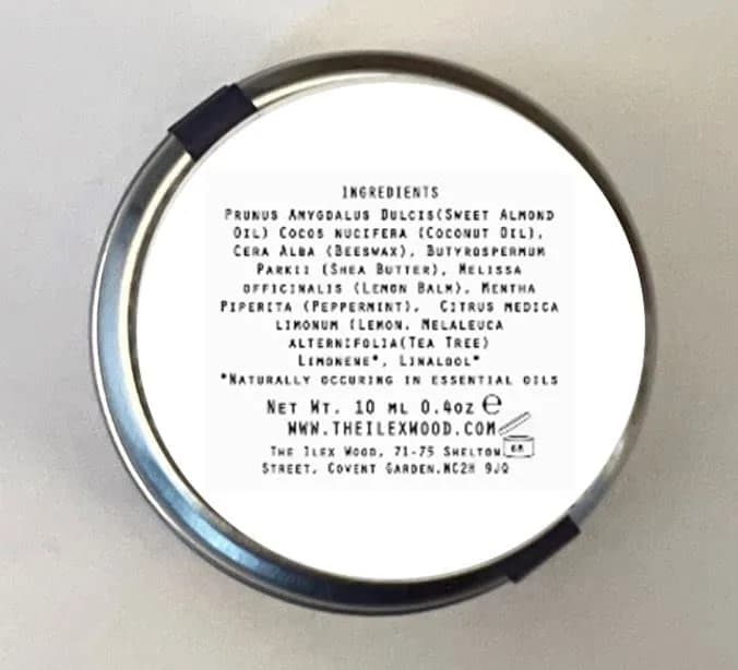 The Ilex Wood Lemon Balm & Peppermint Lip Balm 10ml (0.34 fl oz) | Natural Cold Sore Treatment thumbnail 7