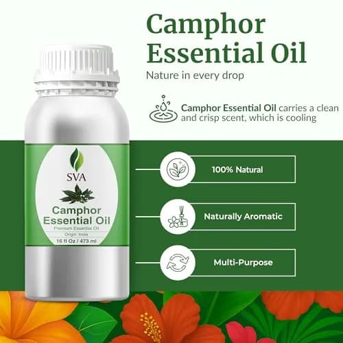 SVA ORGANICS Camphor Essential Oil, 16 Fl Oz (473 ml) - Pure & Natural thumbnail 2