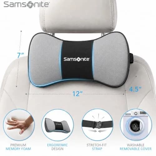 Samsonite Car Neck Pillow Memory Foam | Ergonomic Support for Long Trips in India thumbnail 3
