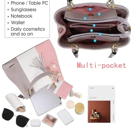 Pomelo Best Top-Handle Handbag for Women with Multiple Pockets | Stylish & Spacious (70-120 chars) thumbnail 4
