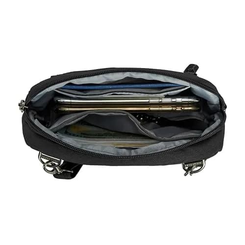 Travelon Anti-Theft Metro Convertible Small Crossbody Bag | RFID & Locking Zippers, 8.5"W x 5.25"H thumbnail 9