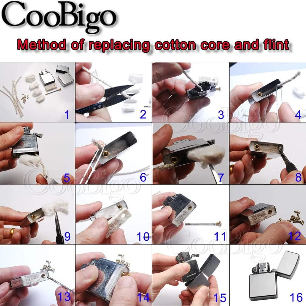 CooBigo Cotton Wick Core for Lighters 11.3mm x 2mm, Light Khaki (100 Count) - view 3