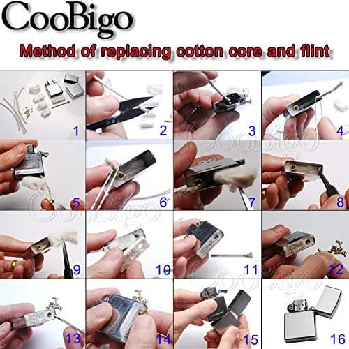 CooBigo Cotton Wick Core for Lighters 11.3mm x 2mm, Light Khaki (100 Count) thumbnail 3
