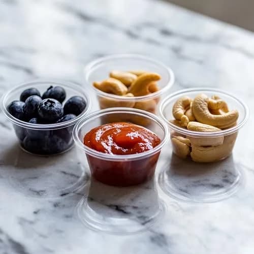 TashiBox 3.25 oz. Food Storage Containers | Clear Plastic Portion Cups with Lids (200 Sets) thumbnail 6