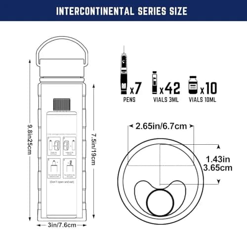 DISONCARE Intercontinental GLP-1 & Insulin Cooler 74H | TSA Approved Travel Case with Handle Ring thumbnail 3