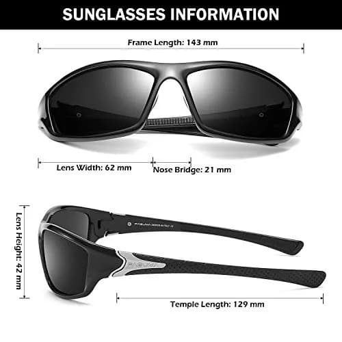 FAGUMA Sports Polarized Sunglasses For Men | 62mm (2.44 in) Lens Width thumbnail 4